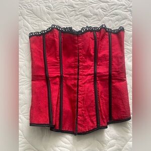 Lace Up Corset Size Small Red